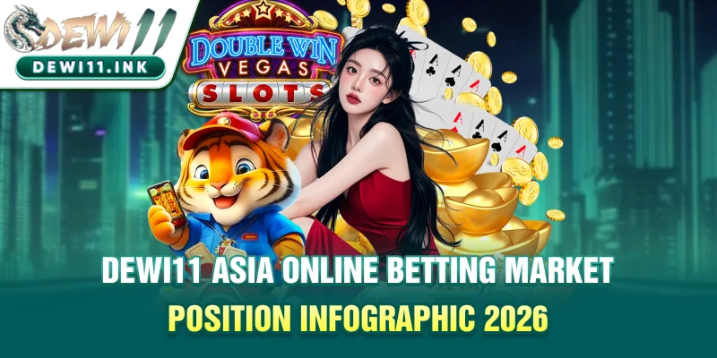 Dewi11 Asia online betting market position infographic 2026