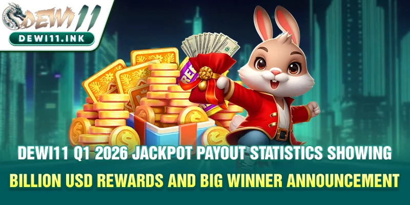 Dewi11 Q1 2026 jackpot payout statistics showing billion USD rewards and big winner announcement