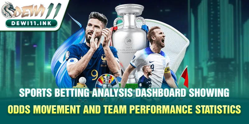 Sports betting analysis dashboard showing odds movement and team performance statistics